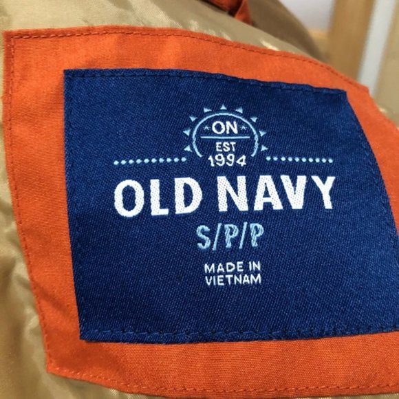 old navy orange and brown puffer vest size S - Picture 11 of 11